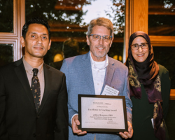 John Clements receives his Excellence in Teaching Award